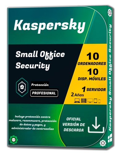 Kaspersky Small Office Security - 10 PCs - 10 Móviles - 1 Servidor Por 2 Años